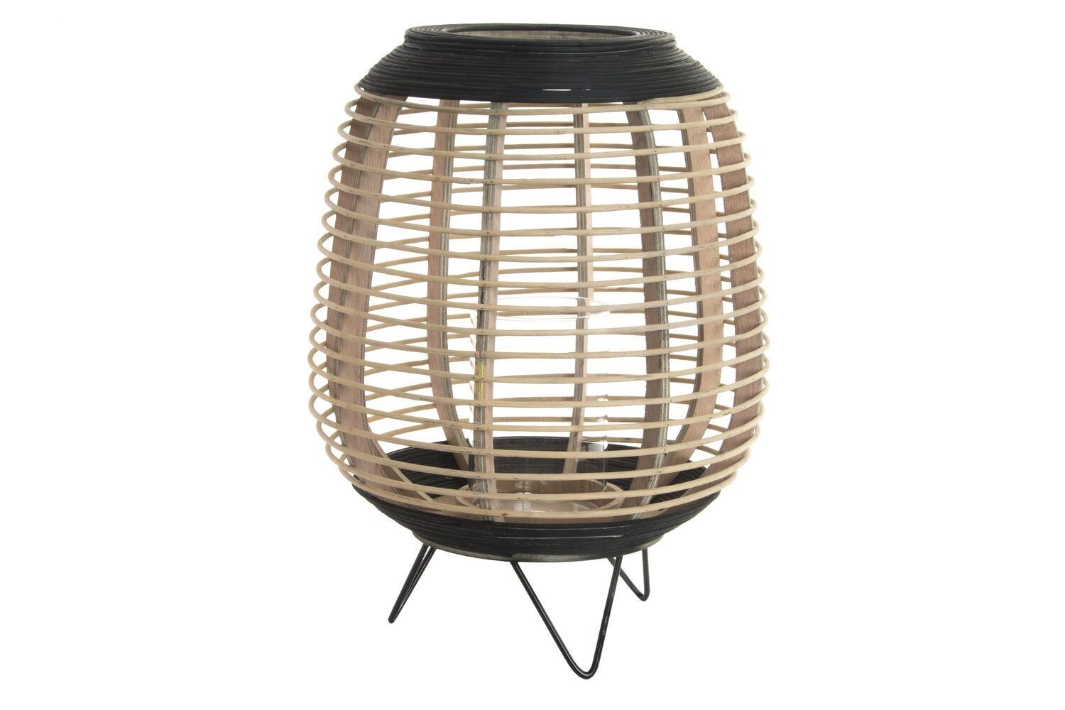 KERZENHALTER AUS BAMBUSGLAS 32X32X43 NATURBRAUN PV186414