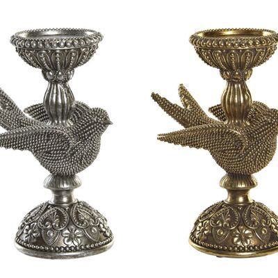 CANDELABRO RESINA 17X11X25 PAJARO 2 SURT. PV190290