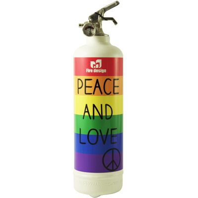 Fire extinguisher - Peace & love white