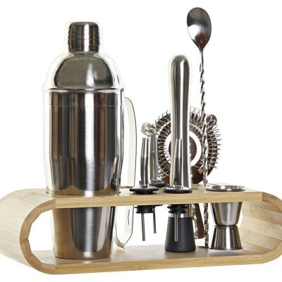 SET COCKTAIL 9 BAMBOO INOX 9X9X25 750ML NATURALE RC185257