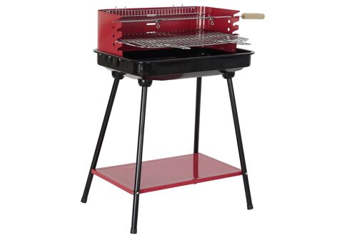 BARBACOA ACERO 53X37X80 ROJO RC192634