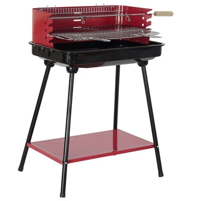 STEEL BARBECUE 53X37X80 RED RC192634