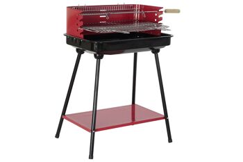 BARBECUE EN ACIER 53X37X80 ROUGE RC192634 1