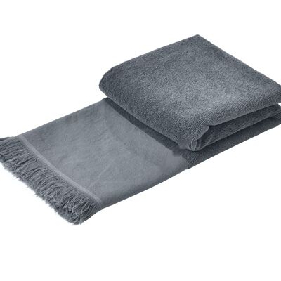 Serviette de hammam CAPRICE 95x180cm anthracite