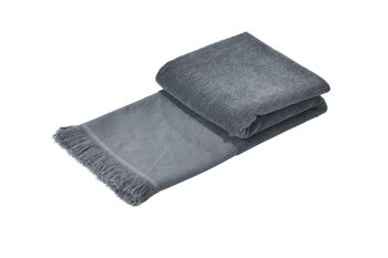 Serviette de hammam CAPRICE 95x180cm anthracite 1