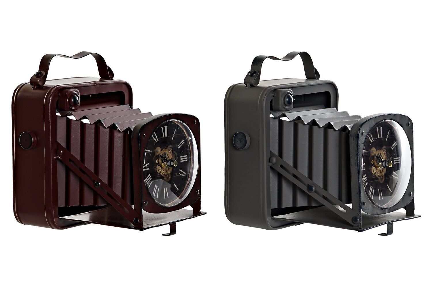 OROLOGIO DA TAVOLO IN FERRO 19X15X20 ASSORTIMENTO 2 CAMERE. RI176075