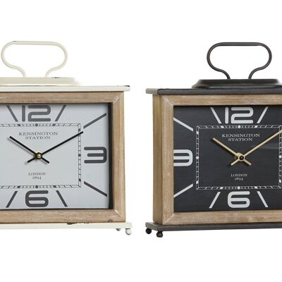 RELOJ SOBREMESA METAL MDF 28X8X29,5 2 SURT. RE176470
