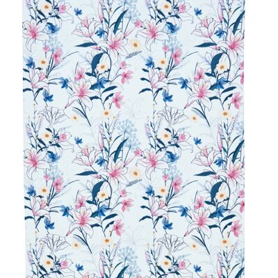 ASTUCCIO FIORI BIANCHI telo mare 90x180cm