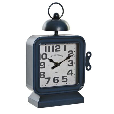 IRON TABLE CLOCK 19X8X28 BLUE RE179998