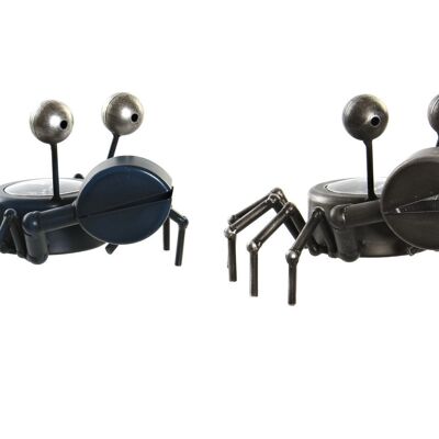 IRON TABLE CLOCK 23X22X14 CRAB 2 ASSORTMENTS. RE180004