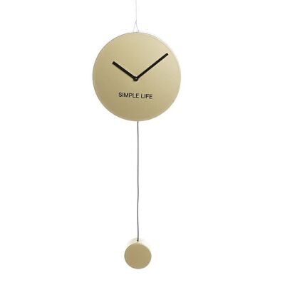 RELOJ PARED HIERRO 22X5,5X60 PENDULO DORADO RE184758