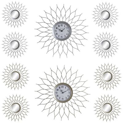 Reloj set 5 pp espejo 50x4x50 50cm 2 surt. RE184777