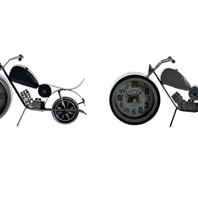 IRON TABLE CLOCK 29.5X7.5X17 MOTORCYCLE 2 SURT. RE187312