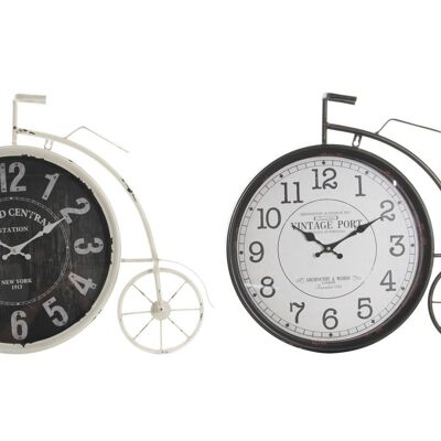 IRON WALL CLOCK 60X6X50 BICYCLE 2 ASSORTMENTS. RE187953
