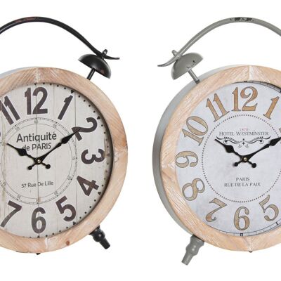 RELOJ SOBREMESA HIERRO MDF 41X6,5X52,5 2 SURT. RE187963