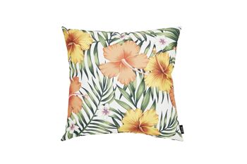 COUSSIN EXTÉRIEUR ROSE MALLOW avec entrée 65x65cm 1