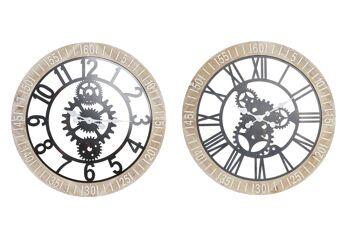 HORLOGE MURALE EN FER 76X4,5X76 ENGRENAGES 2 ASSORTIMENTS. RE196370 1