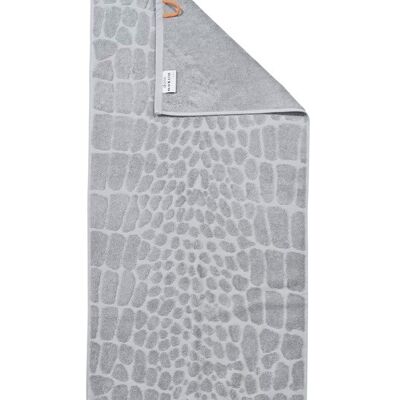BLACK LINE SAFARI CROCO towel 50x100cm Silver