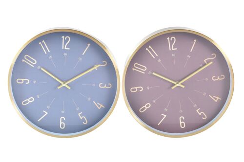 RELOJ PARED ALUMINIO 30X4X30 DORADO 2 SURT. RE196388