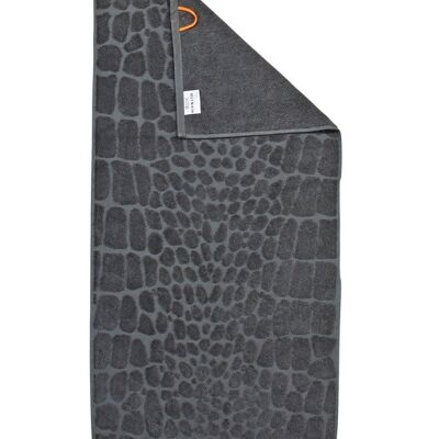 BLACK LINE SAFARI CROCO towel 50x100cm anthracite