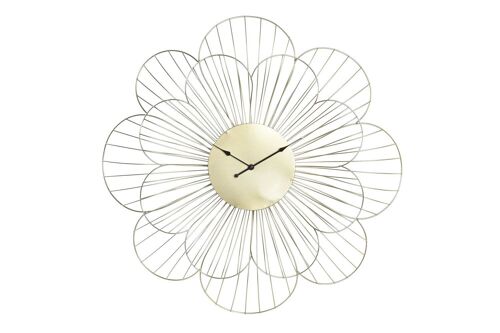 RELOJ PARED METAL 57X4X57 FLOR DORADO RE196459