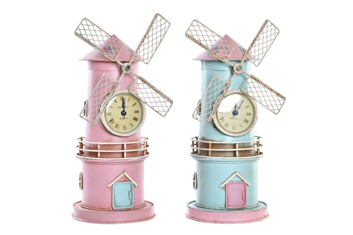 Orologio in metallo 29,5x15x12 mulino 2 assortiti. RE197102