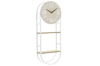 HORLOGE MURALE MDF MÉTAL 25,5X11,5X71 ÉTAGÈRE RE197232 4