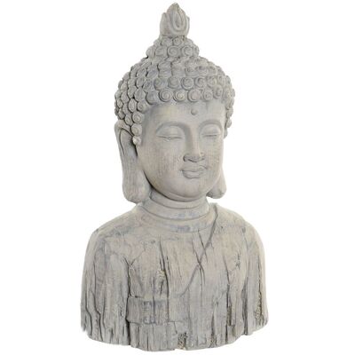 FIGURA IN VETRORESINA 25X16X42 BUDDHA GRIGIO RF163943