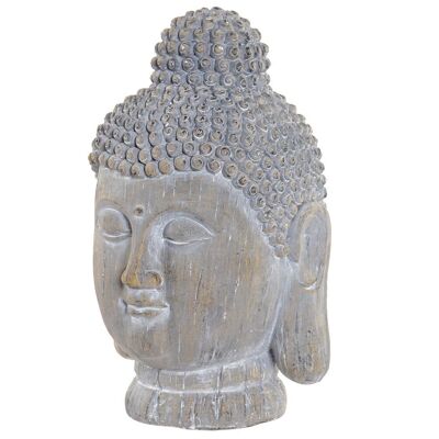 FIGURA IN VETRORESINA 24X22,5X37 BUDDHA INVECCHIATO RF170599