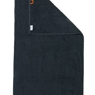 BLACK LINE STONE SKULL shower towel 70x140cm Black