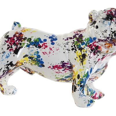 FIGURA IN RESINA 38X18X23 BULLDOG MULTICOLORE RF177248