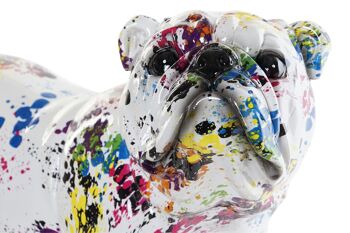 FIGURINE EN RÉSINE 38X18X23 BULLDOG MULTICOLORE RF177248 2