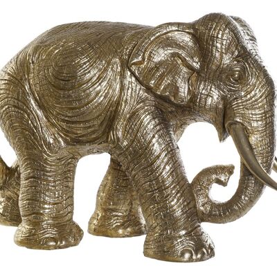 FIGURINE RÉSINE 83X32X56 ÉLÉPHANT DORÉ RF177265