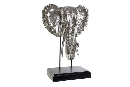 FIGURA RESINA MDF 42X30X56 ELEFANTE PLATEADO RF177266