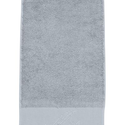 BLACK LINE STONE MRS guest towel 30x50cm Silver