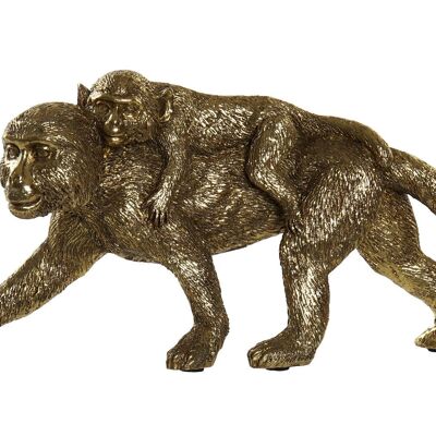 Figura resina 26x6x12 monos dorado RF181316