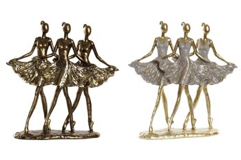 FIGURINE EN RÉSINE 29X9X30,5 DANSEURS 2 ASSORTIMENTS. RF181347 1