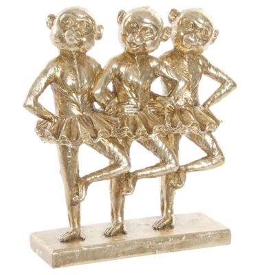 RESIN FIGURE 23X9,5X24 GOLDEN DANCER MONKEYS RF181362