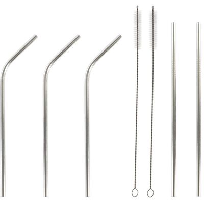 STRAWS SET 10 STAINLESS STEEL NYLON 0,5X0,5X21,5 3,5MM SM162620