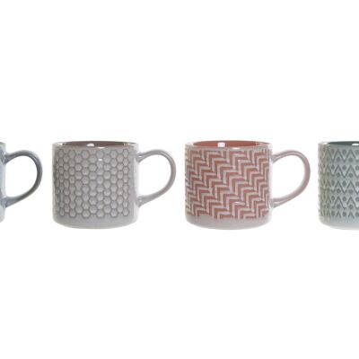 MUG GRÈS 13.5X9.5X9 453 ML, 4 ASSORTIMENTS. SM177633