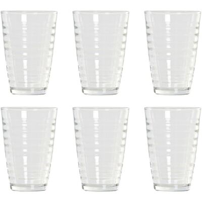 VERRE SET 6 VERRE 8X8X11,5 300 ML. TRANSPARENT SM183604