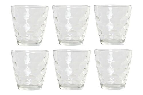 VASO SET 6 CRISTAL 9X9X10,5 400 ML. TRANSPARENTE SM183606