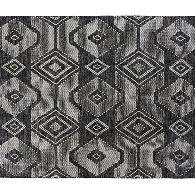 COTTON CARPET 160X230X1 1400 GSM BLACK FRINGES TX184677