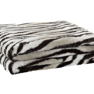 POLYESTER BLANKET 150X200X2 330 GSM, WILD BLACK TX185517