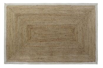 TAPIS EN JUTE COTON 160X230X1 2300 BRUN CLAIR TX186012 1