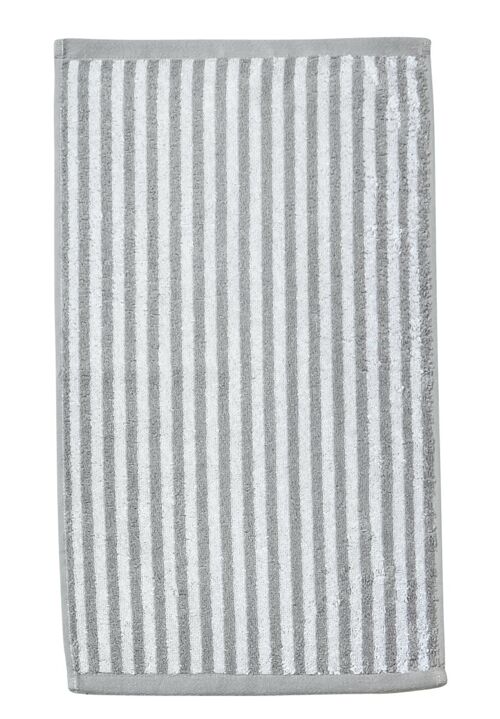 DAILY SHAPES STRIPES Gästehandtuch 30x50cm Silver/Bright White