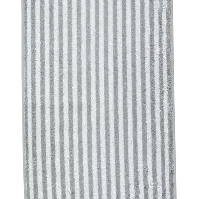 Serviette invité DAILY SHAPES STRIPES 30x50cm Argent / Blanc Brillant