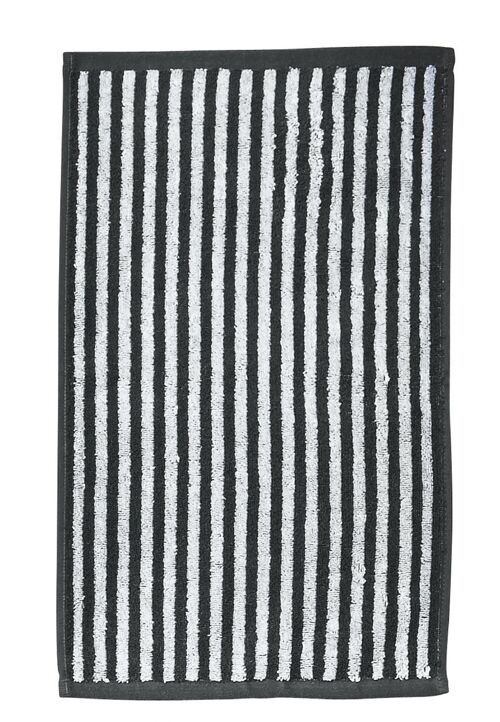 DAILY SHAPES STRIPES Gästehandtuch 30x50cm Anthracite/Bright White