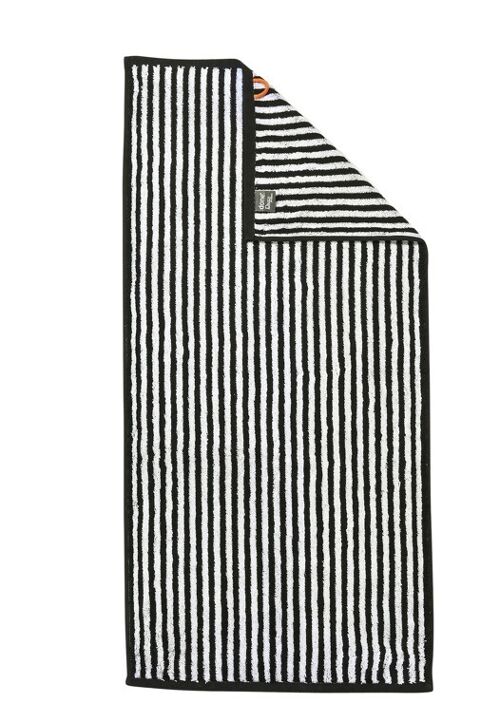 DAILY SHAPES STRIPES Handtuch 50x100cm Black/Bright White