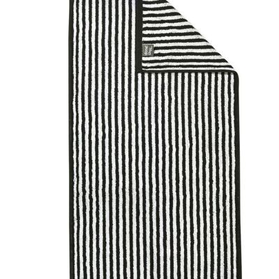 DAILY SHAPES STRIPES towel 50x100cm Black / Bright White